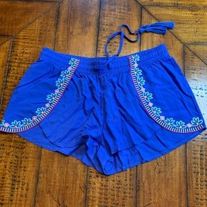 Me to We Embroidered Fabric Shorts!